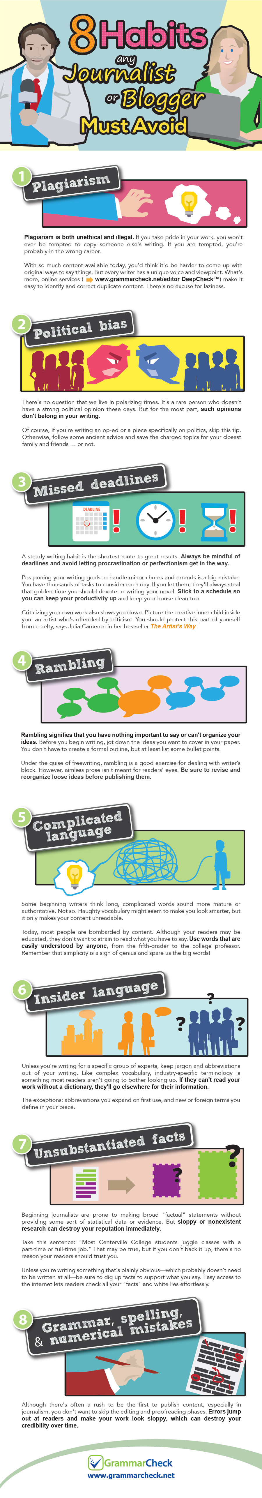 8 habits journalist bloggers must avoid
