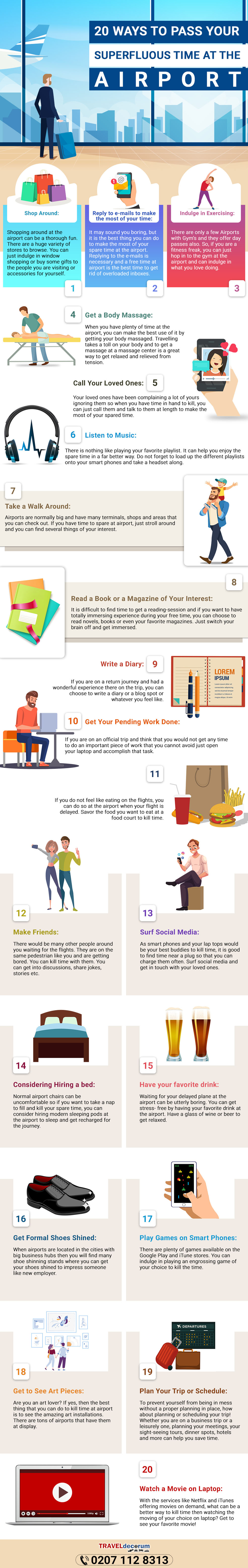 20 things to do Kill Time at Airport